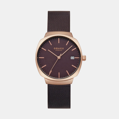 Felt Lille Women Quartz Brown Dial Analog Stainless Steel Watch V273LDVNMN