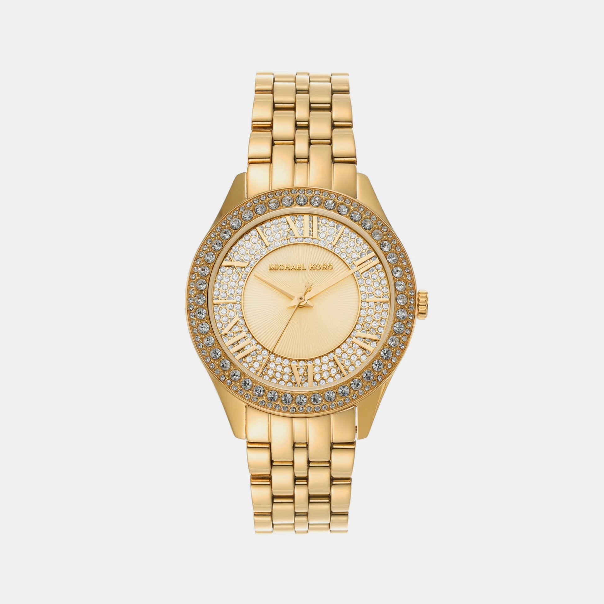 Harlowe Women Quartz Gold Dial Analog Stainless Steel Watch MK4709