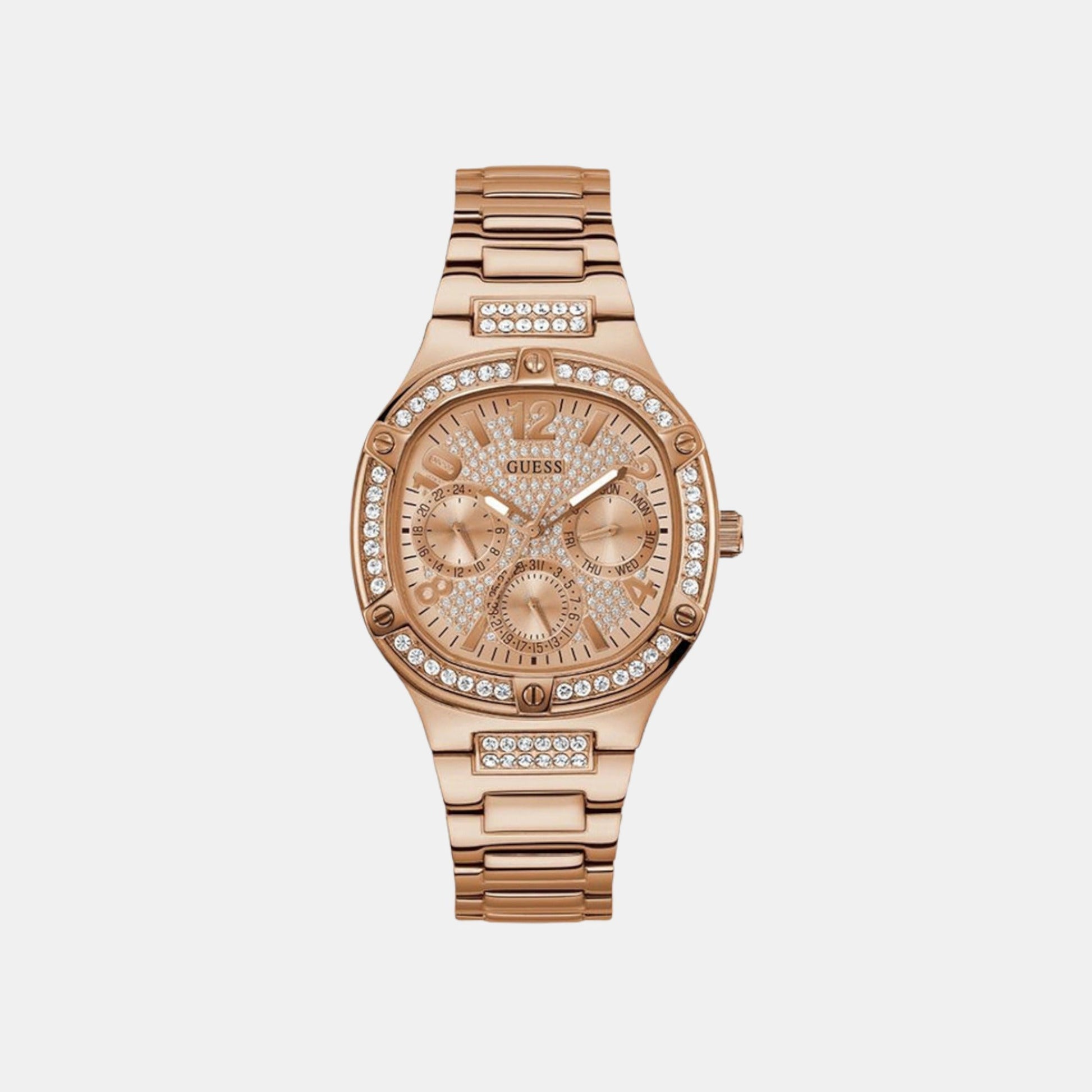 Duchess Women Quartz Rose Gold Dial Chronograph Stainless Steel Watch GW0558L3