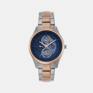 Dante Men Quartz Blue Dial Chronograph Stainless Steel Watch AX1874