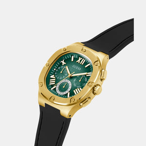 Headline Men Quartz Green Dial Chronograph Silicone Watch GW0571G3