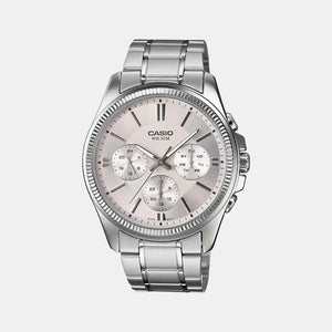 Enticer Men Quartz Silver Dial Chronograph Stainless Steel Watch A837