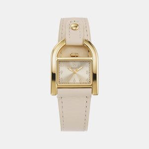 Harwell Women Quartz Gold Dial Analog Leather Watch ES5280
