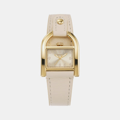Harwell Women Quartz Gold Dial Analog Leather Watch ES5280