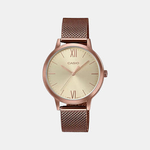 Enticer Women Quartz Rose Gold Dial Analog Stainless Steel Watch A1693