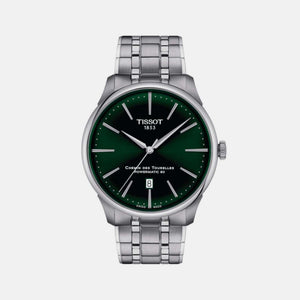 Chemin Des Tourelles Men Automatic Green Dial Analog Stainless steel Watch T1394071109100