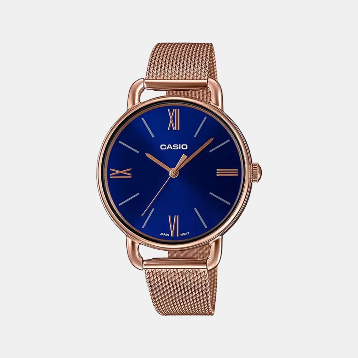 Enticer Women Quartz Blue Dial Analog Stainless Steel Watch A1805