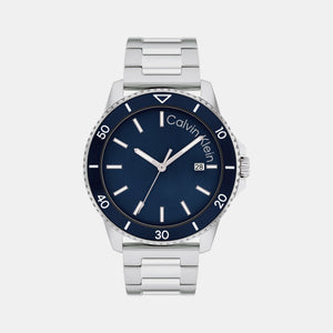 Aqueous Men Quartz Blue Dial Analog Stainless Steel Watch 25200385