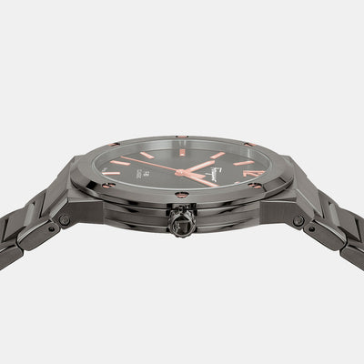 F-80 Classic Men Quartz Grey Dial Analog Stainless Steel Watch SFDT01520