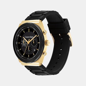 Ck Fearless Men Quartz Black Dial Chronograph Silicone Watch 25200306