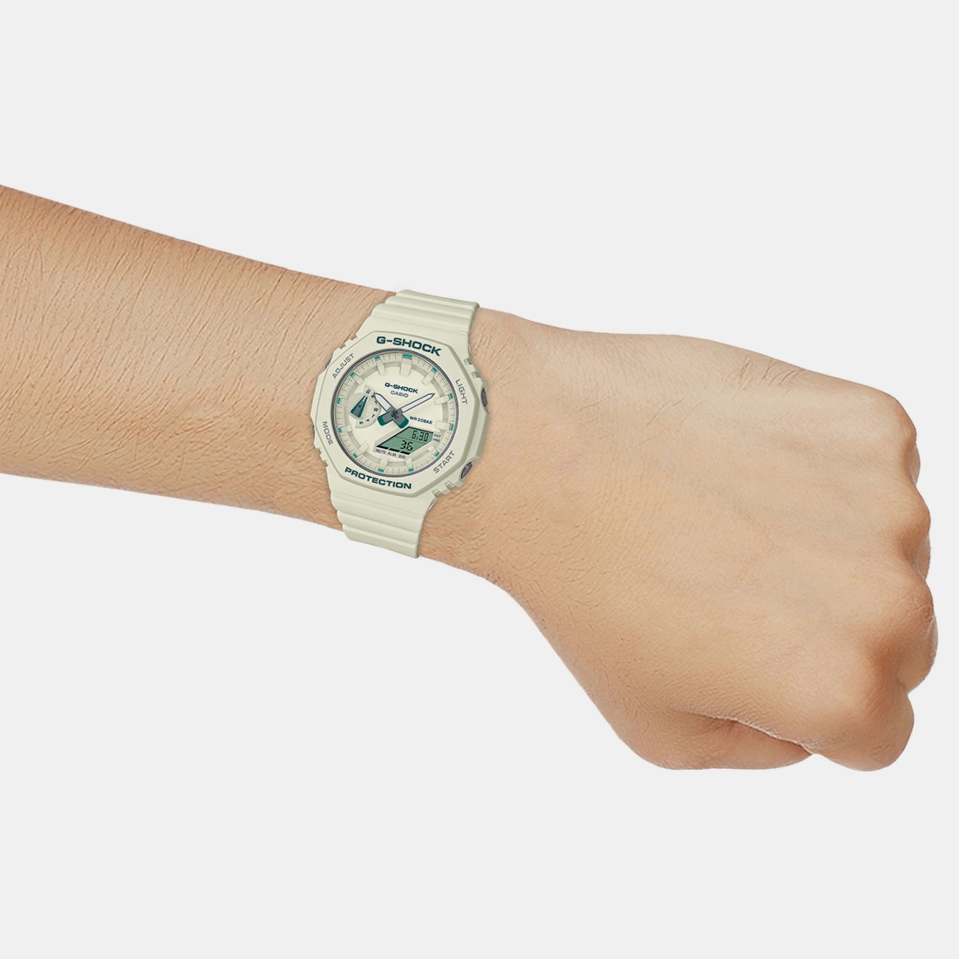 G-Shock Women Quartz White Dial Analog-Digital Resin Watch G1377