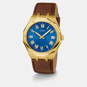 Asset Men Quartz Blue Dial Analog Leather Watch GW0663G2