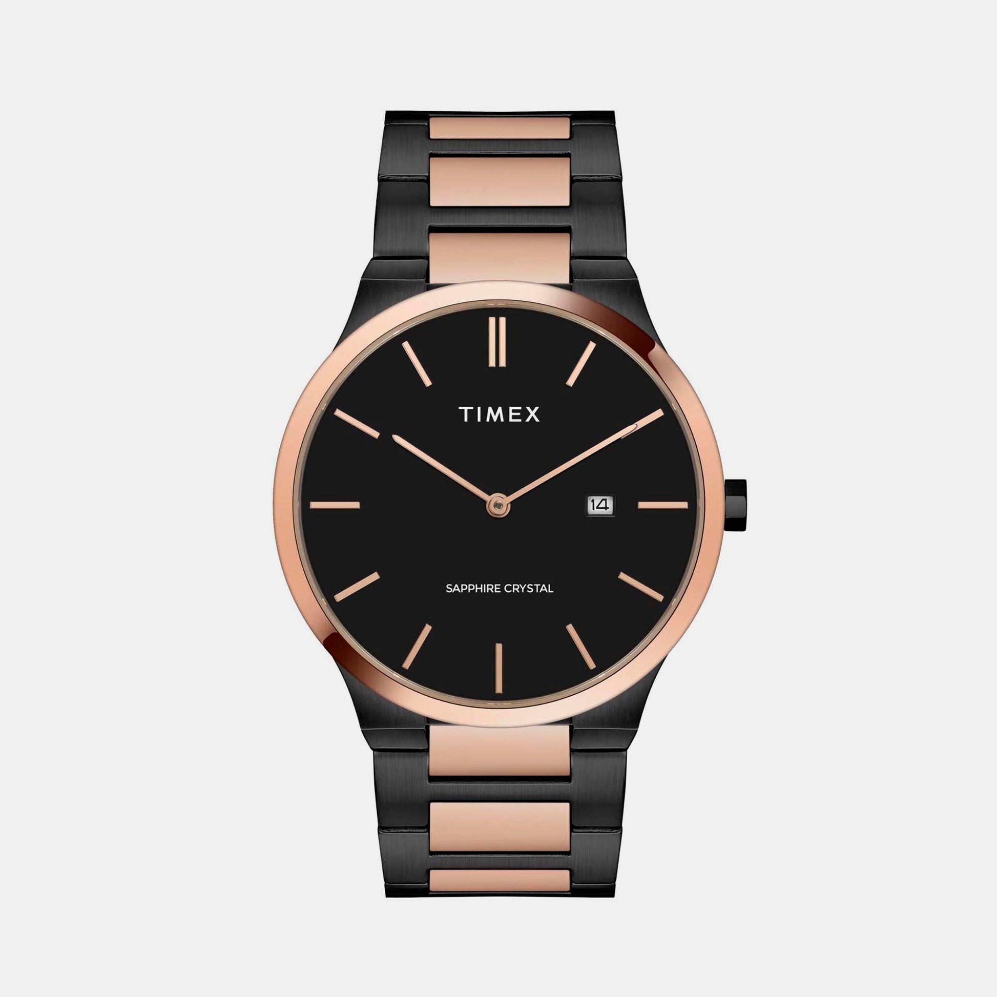 E Class Men Quartz Black Dial Analog Stainless Steel Watch TWEG23601