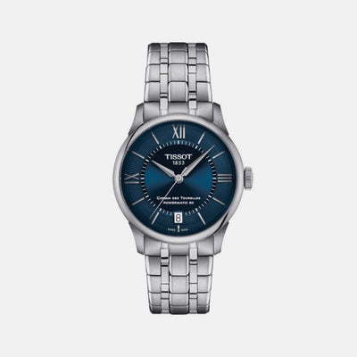 Chemin Des Tourelles Women Automatic Blue Dial Analog Stainless steel Watch T1392071104800
