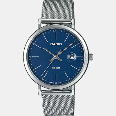 Enticer Men Quartz Blue Dial Analog Stainless Steel Watch A1828