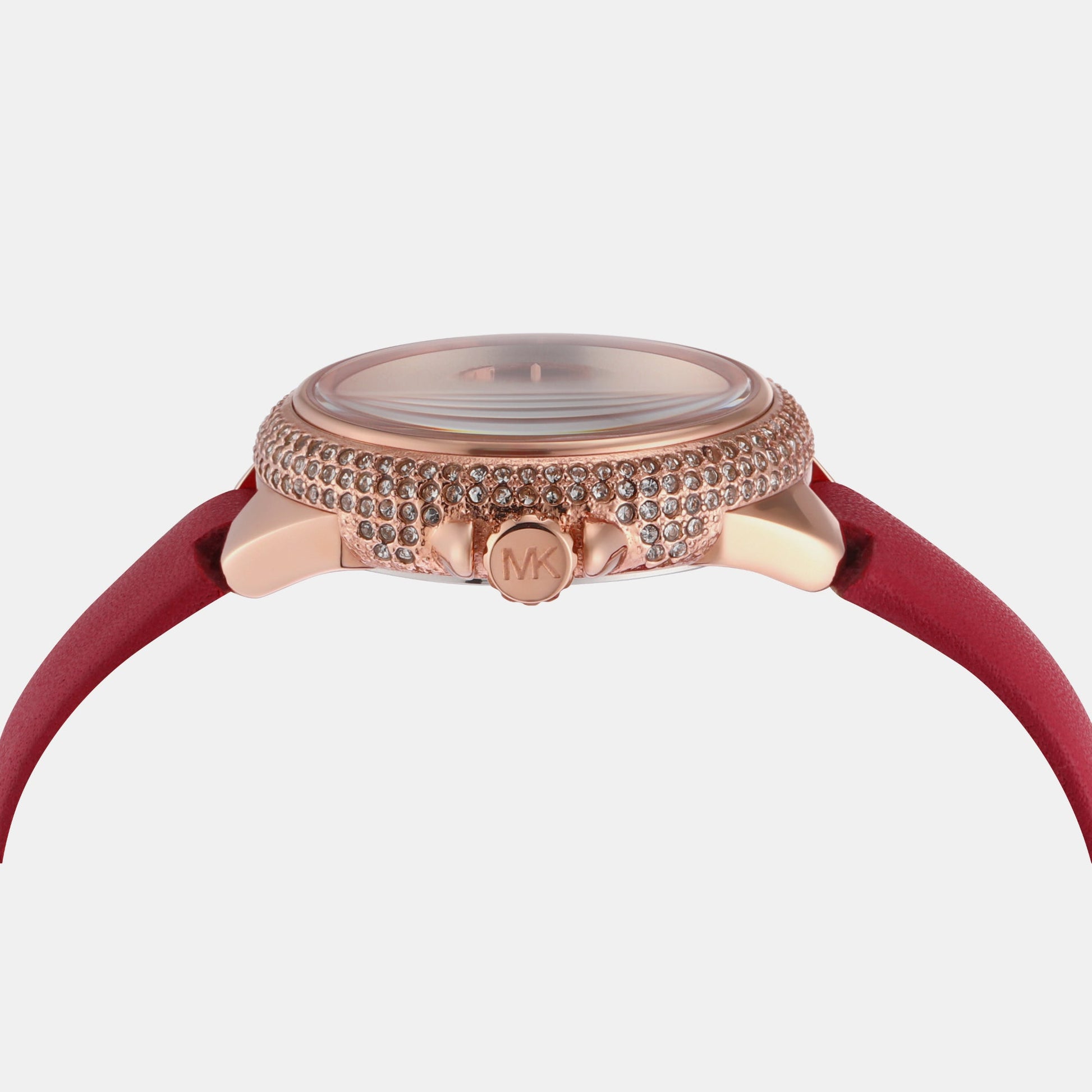 Camille Women Quartz Rose Gold Dial Analog Leather Watch MK4701
