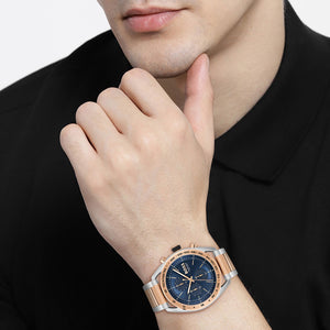 Center Court Men Quartz Blue Dial Chronograph Stainless Steel Watch 1514026
