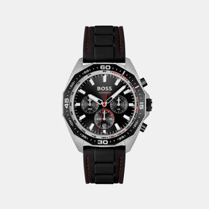 Energy Men Quartz Black Dial Chronograph Silicone Watch 1513969