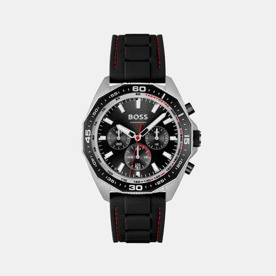 Energy Men Quartz Black Dial Chronograph Silicone Watch 1513969