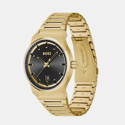 Candor Men Quartz Black Dial Analog Stainless Steel Watch 1514077
