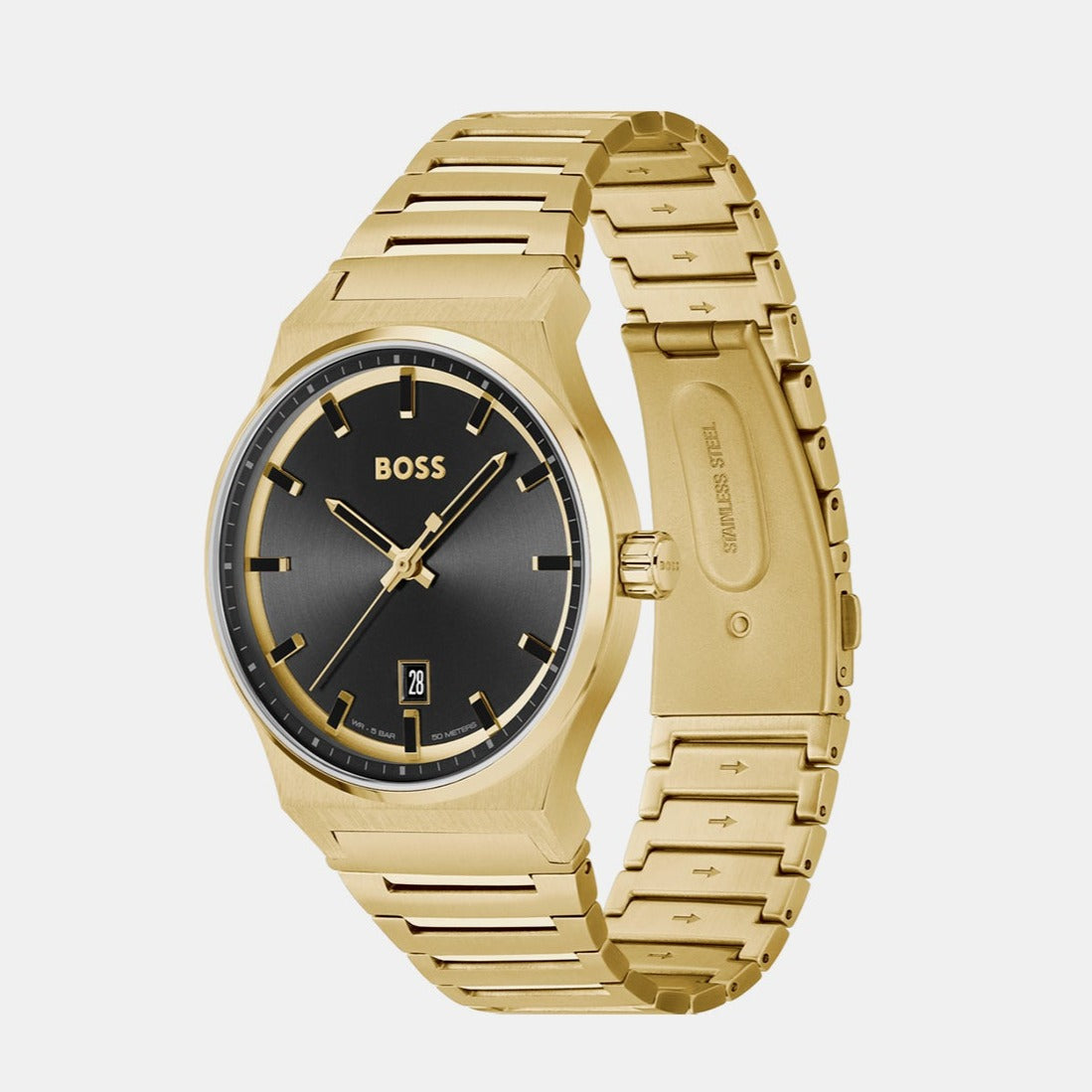 Candor Men Quartz Black Dial Analog Stainless Steel Watch 1514077