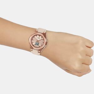 Baby-G Women Quartz Rose Gold Dial Analog-Digital Resin Watch BX194