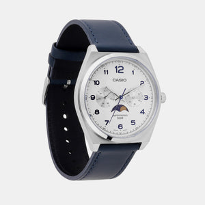 Enticer Men Quartz White Dial Chronograph Leather Watch A2178