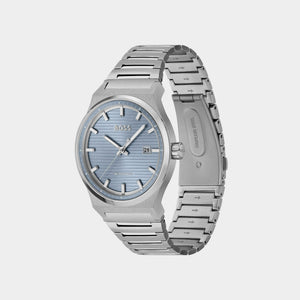 Candor Men Quartz Blue Dial Analog Stainless Steel Watch 1514118