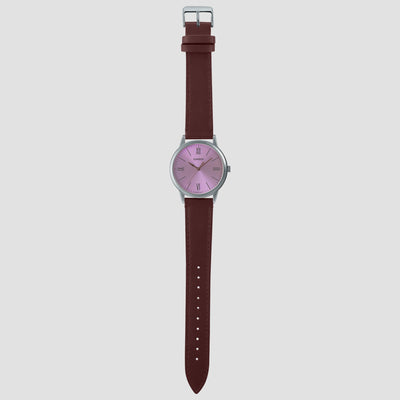 Enticer Men Quartz Purple Dial Analog Leather Watch A2012