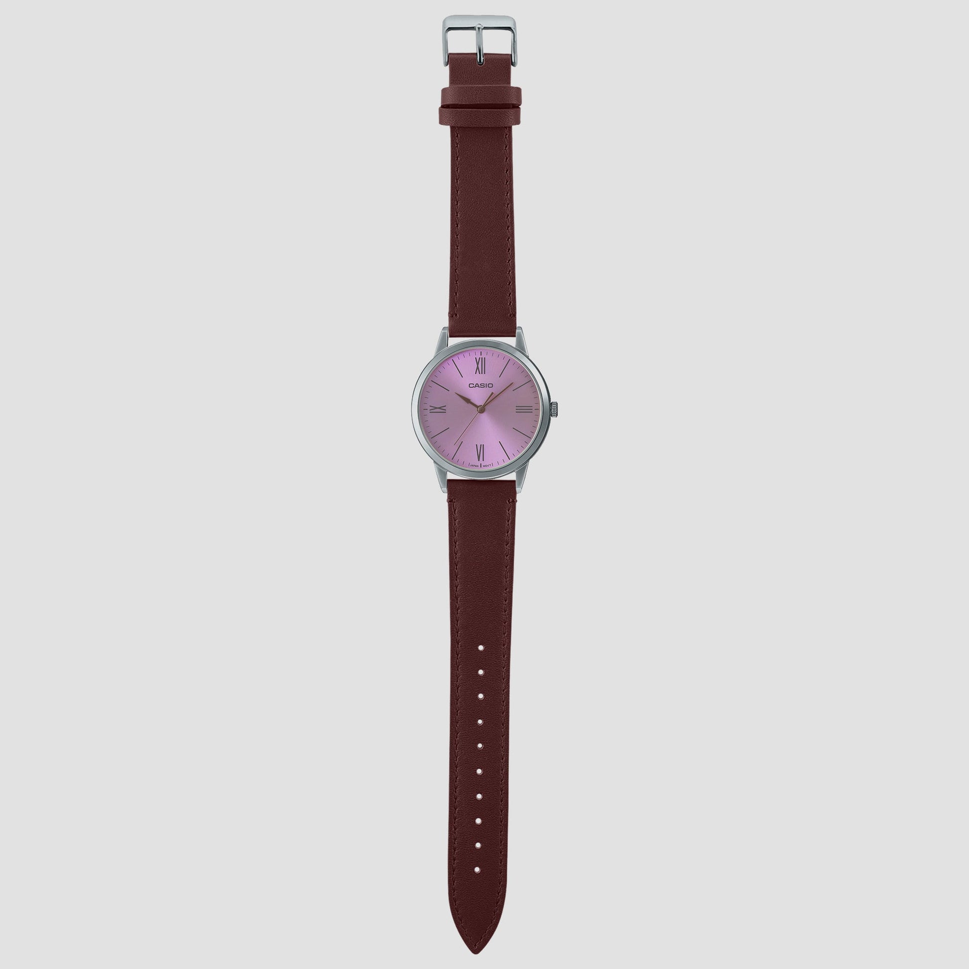 Enticer Men Quartz Purple Dial Analog Leather Watch A2012