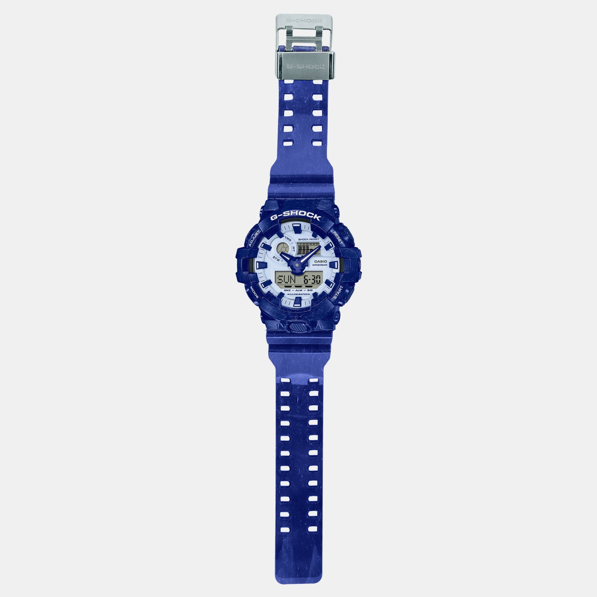 G-Shock Men Quartz Blue Dial Analog-Digital Resin Watch G1256
