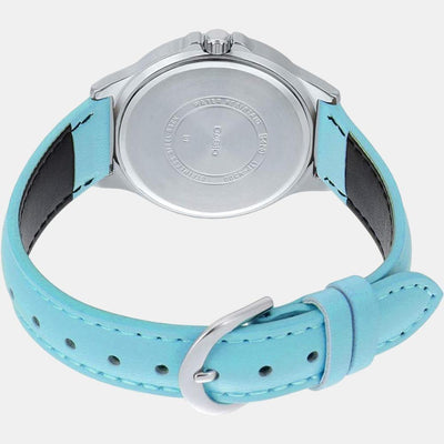 Enticer Women Quartz Blue Dial Chronograph Leather Watch A1701