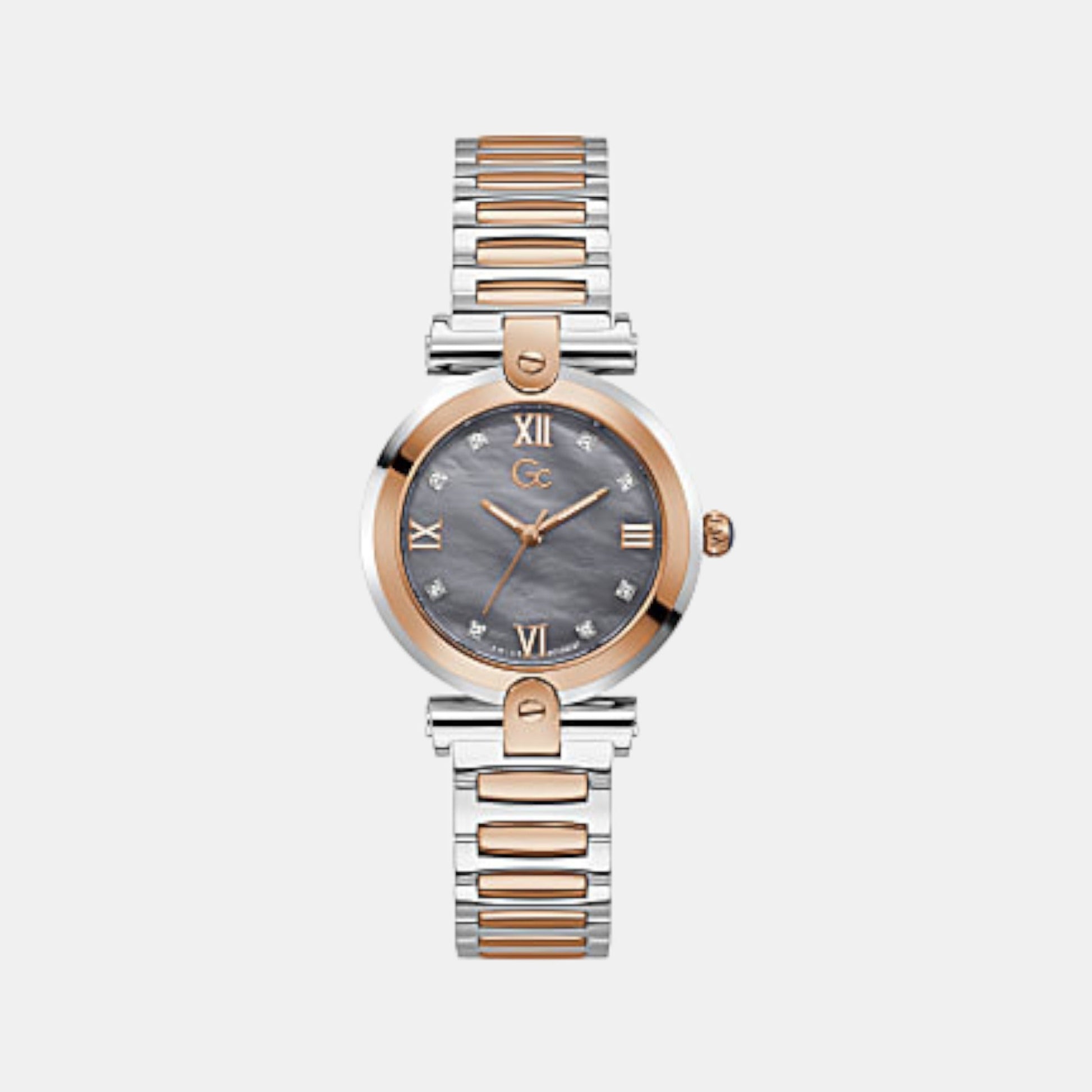 Fusion Women Women Quartz Grey Dial Analog Stainless Steel Watch Y96001L5MF