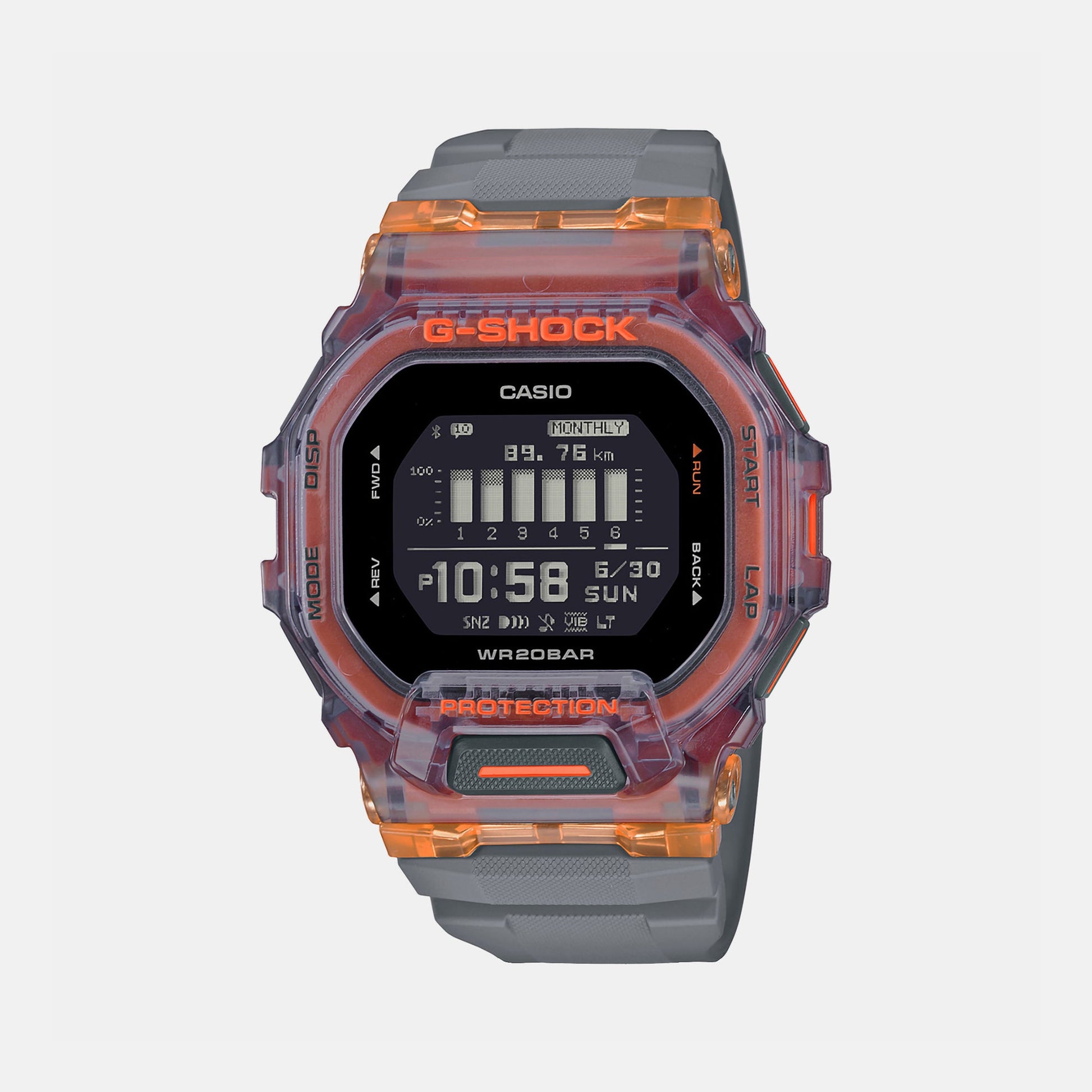 G-Shock Men Quartz Orange Dial Digital Resin Watch G1195