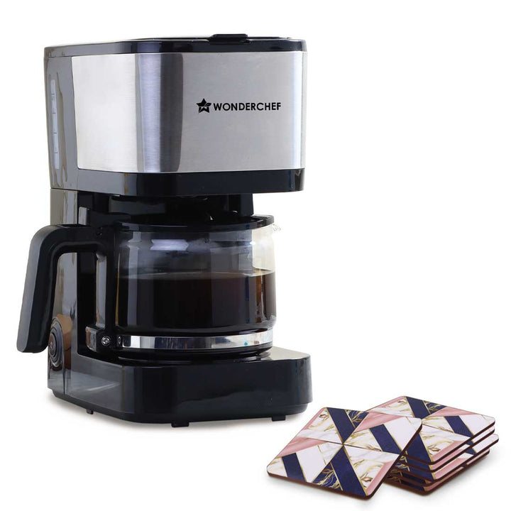 Regalia Pronto Coffee Maker + Coaster Set Gift Combo.