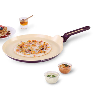 Bellagio Dosa Tawa | 28 cm | Non-Stick Ceramic Coating  Non-Toxic | Pure Aluminium |by blacktree