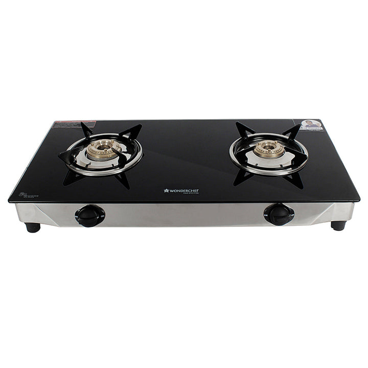 Energy 2 Burner Glass Cooktop, Black 8mm