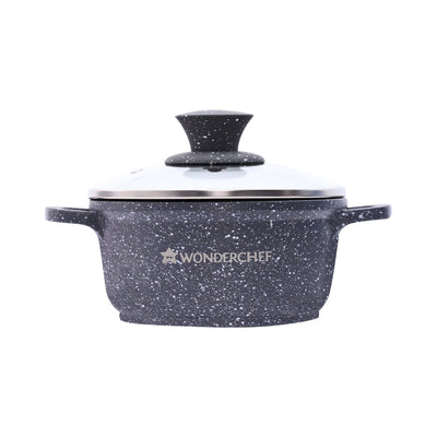 Wonderchef Renewed Granite Die-Cast Non-stick Casserole 24cm
