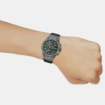 Edifice Men Quartz Green Dial Chronograph Stainless Steel Watch ED586