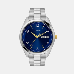 Classics Men Quartz Blue Dial Analog Stainless Steel Watch TWTG10402