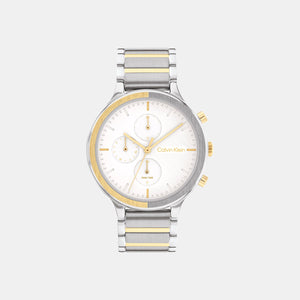 Energize Women Quartz White Dial Analog Stainless Steel Watch 25200239