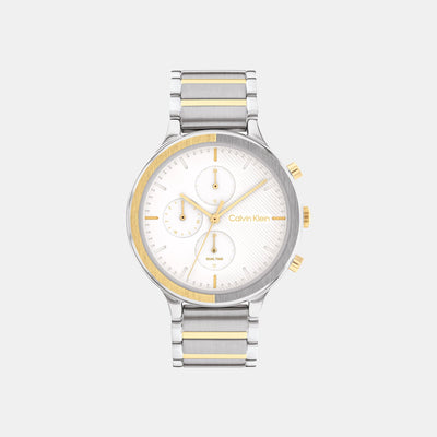 Energize Women Quartz White Dial Analog Stainless Steel Watch 25200239