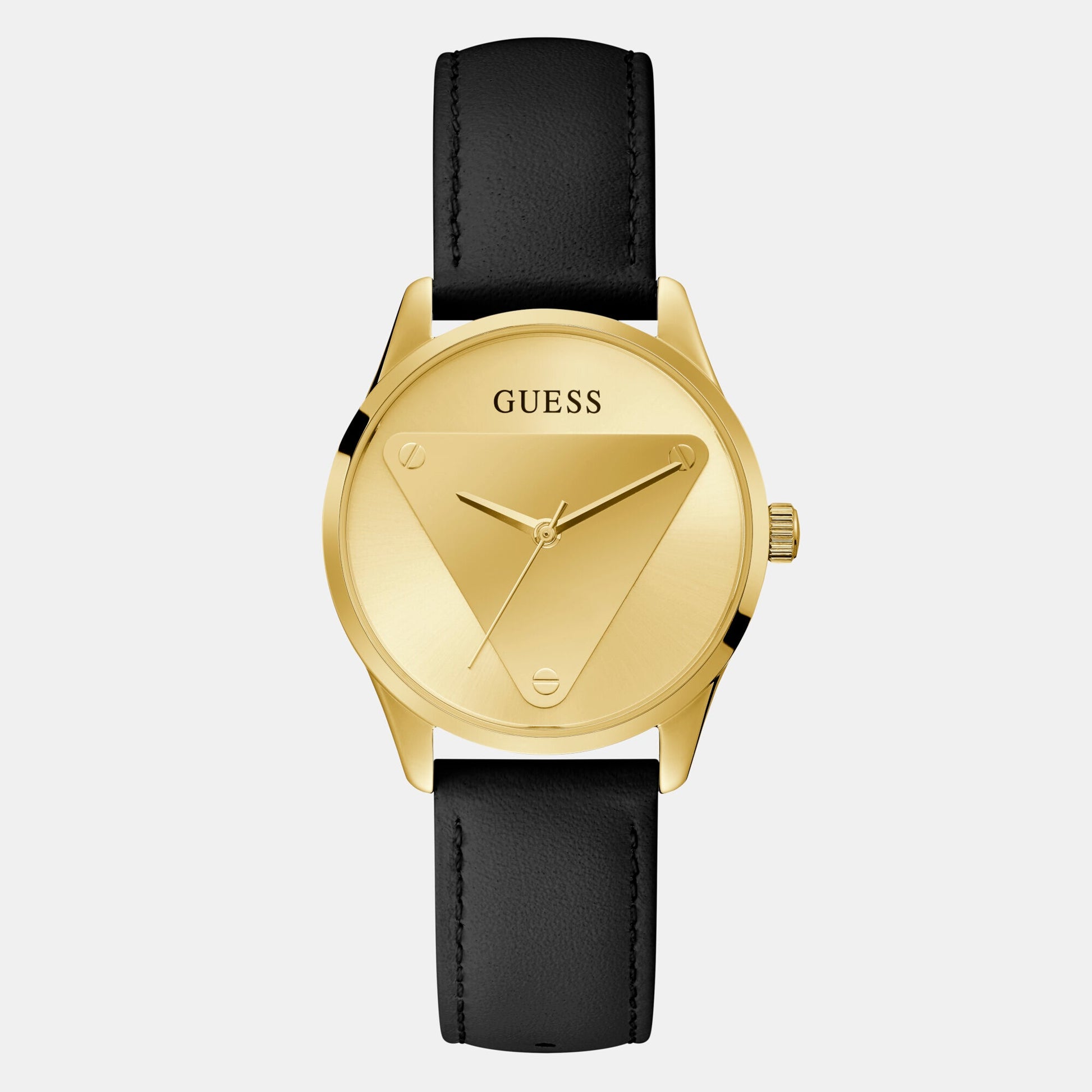 Emblem Women Quartz Champagne Dial Analog Leather Watch GW0399L3