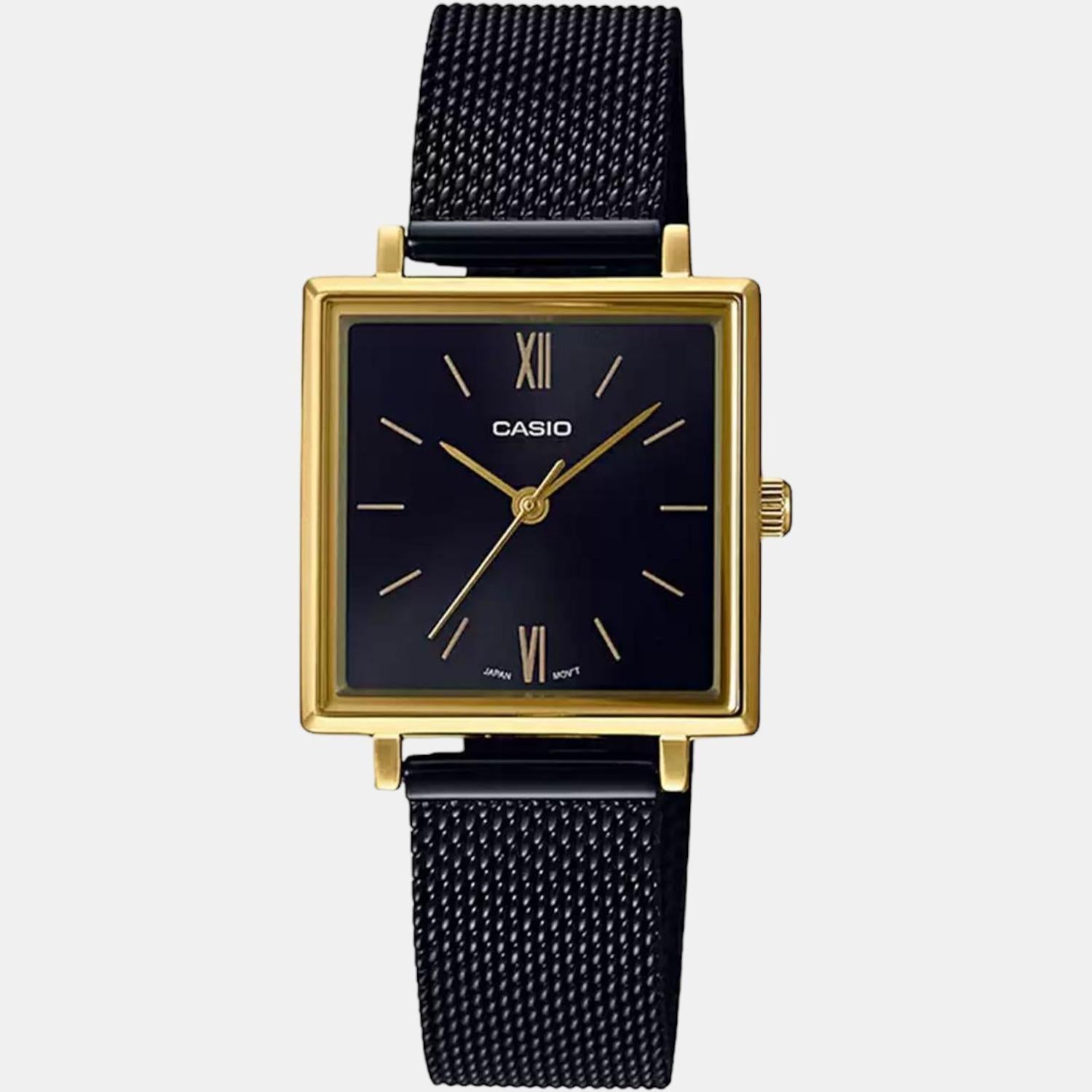 Enticer Women Quartz Black Dial Analog Stainless Steel Watch A1547