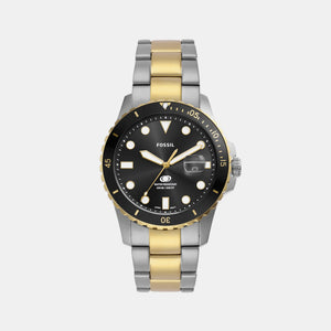 Fossil Blue Dive Men Quartz Black Dial Analog Stainless Steel Watch FS6031