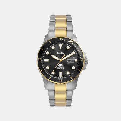 Fossil Blue Dive Men Quartz Black Dial Analog Stainless Steel Watch FS6031