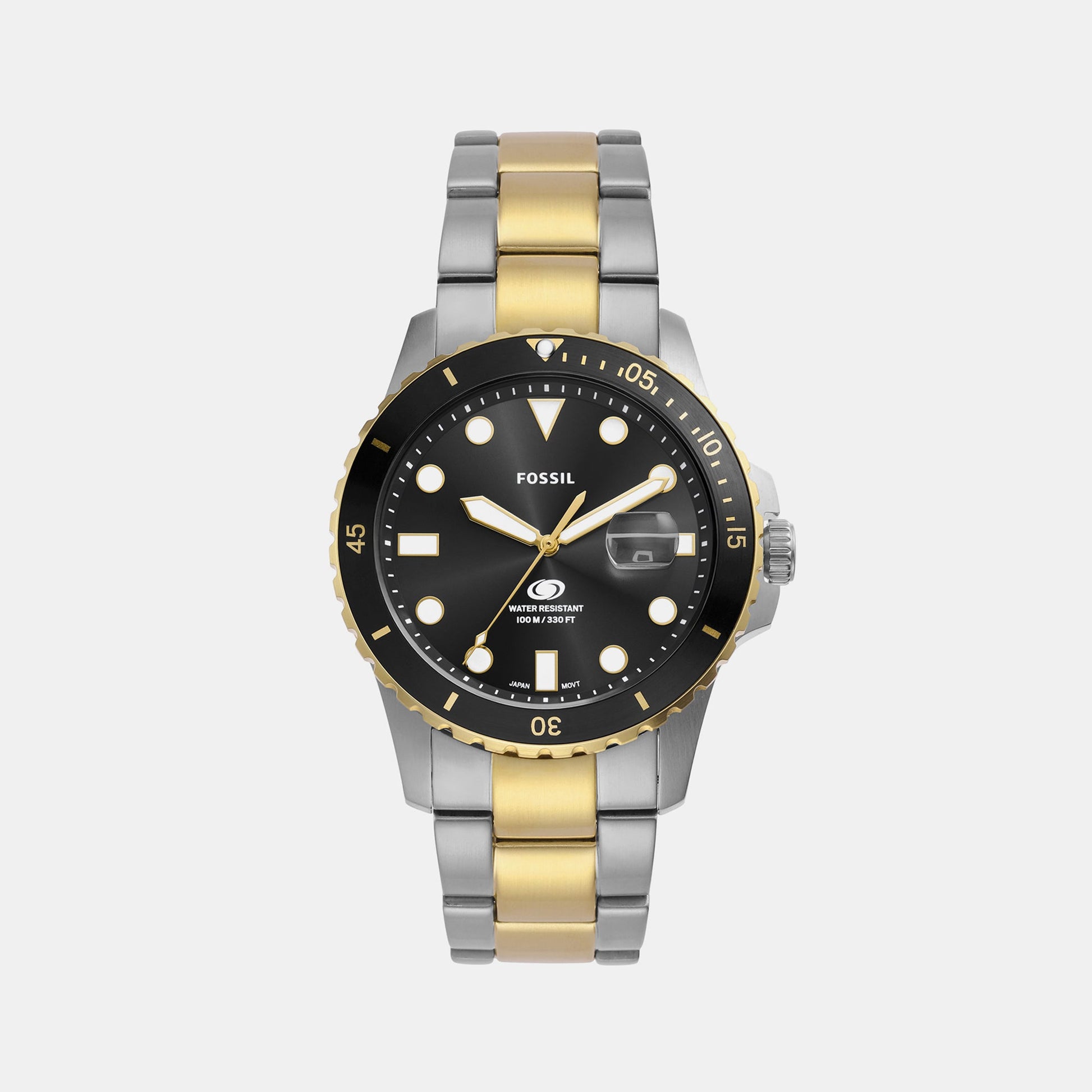 Fossil Blue Dive Men Quartz Black Dial Analog Stainless Steel Watch FS6031