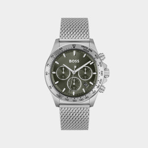 Hero Men Quartz Green Dial Chronograph Mesh Watch 1514020
