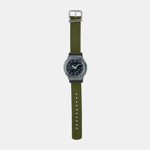 G-Shock Men Quartz Grey Dial Analog-Digital Fabric Watch G1374