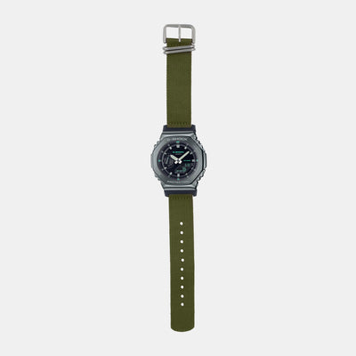 G-Shock Men Quartz Grey Dial Analog-Digital Fabric Watch G1374